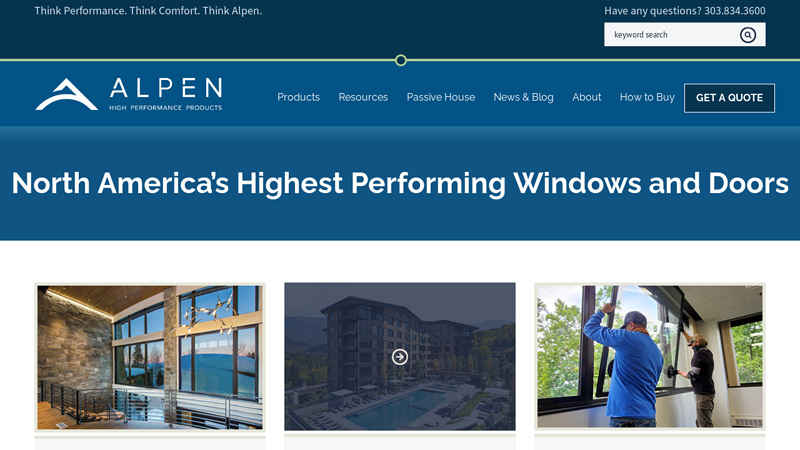 Alpen C New Passive House Windows And Doors C European uPVC Tilt Turn : Alpen High Performance Products