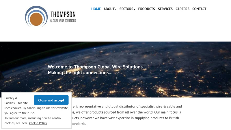 Thompson Global Wire Solutions | UL/CSA Cable Specialist & Supplier