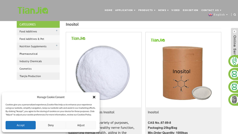 Image of Inositol Suppliers and Factory