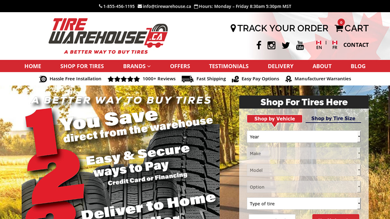 TireWarehouse.ca C Buy Tires Online Warehouse Direct Tires Today