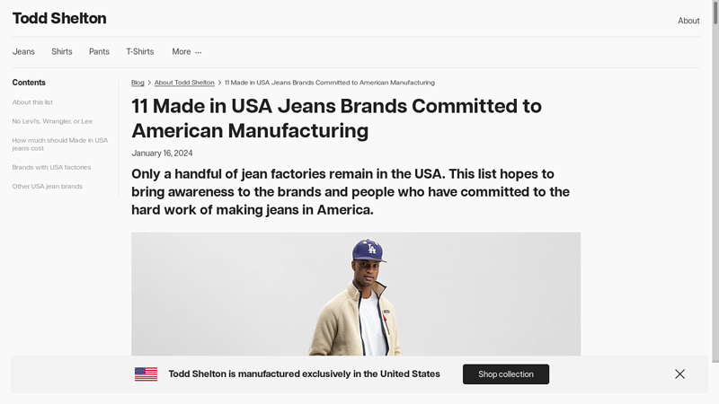 Image of 11 Made in USA Jeans Brands Committed to American Manufacturing