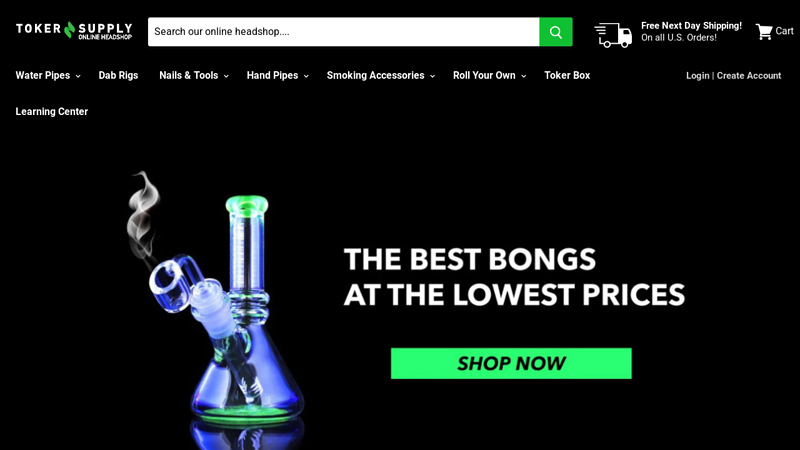 Online Headshop | Highest Quality Bongs, Dab Nails, Rigs & More!  Toker Supply