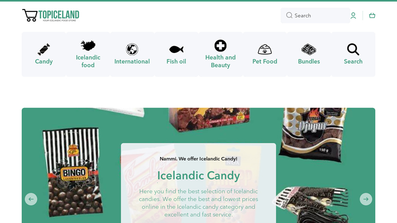 Topiceland - Food, Candy, Fish Oil and Other Icelandic Products