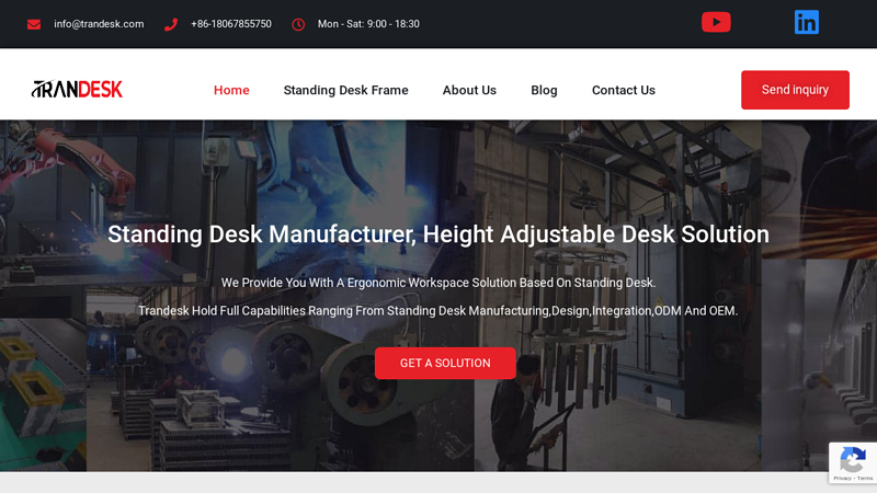 Trandesk-Standing Desk Manufacturer, Height Adjustable Desk Suppliers