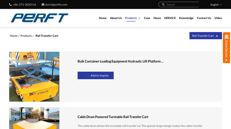 Image of China Rail Transfer Cart Manufacturers, Suppliers, Factory