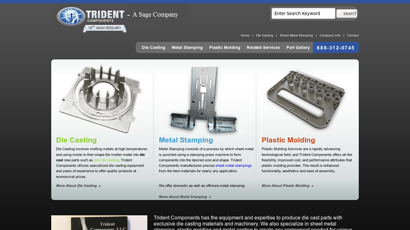 Sheet Metal Stamping & Die Casting Contract Manufacturer | Trident Components