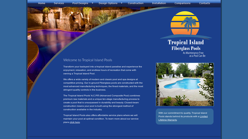 Tropical Island Pools - Sacramento Advanced Composite Pools