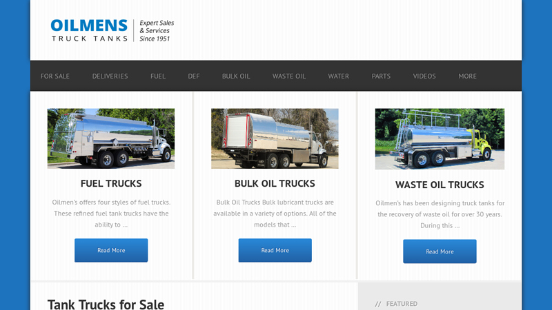 Fuel Tank Trucks, Bulk Oil Trucks, DEF Equipment | Oilmens