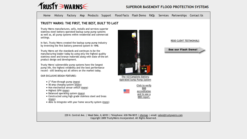 Chicago Battery Backup Sump Pumps by Trusty Warns