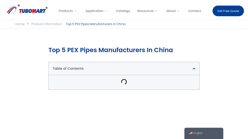 Image of Top 5 PEX Pipes Manufacturers In China | Tubomart