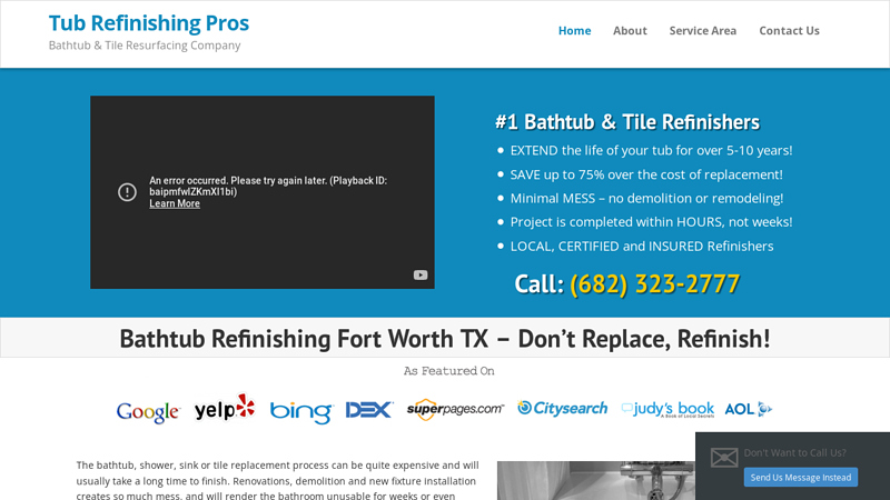 Bathtub Refinishing Fort Worth | Bath Tub and Tile Resurfacing Reglazing Repair