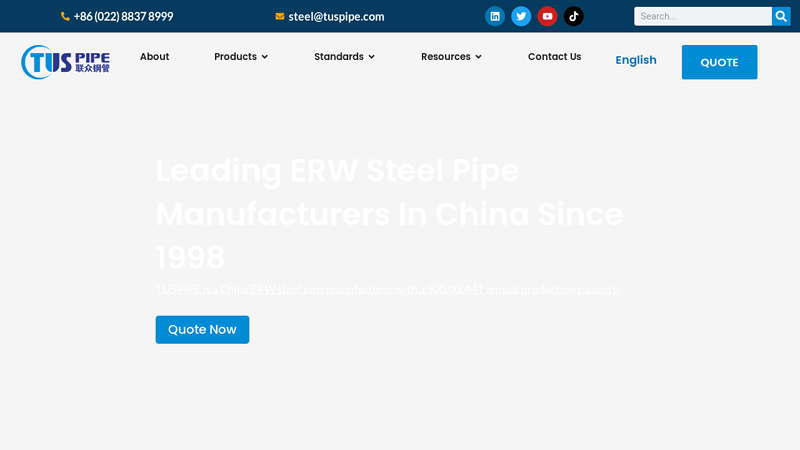 Steel Pipe - China ERW Pipe Manufacturer