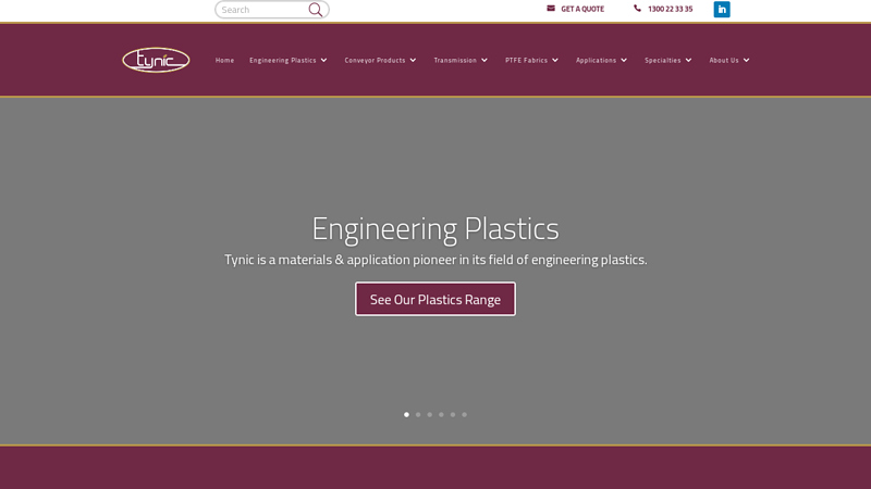 Tynic | Home: Engineering Plastics & Conveyor Products