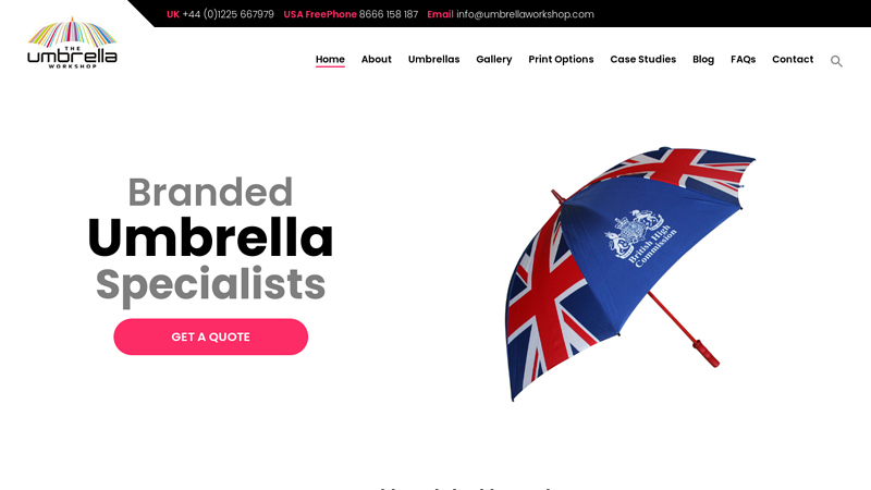 Branded Umbrellas | Custom Umbrellas | The Umbrella Workshop