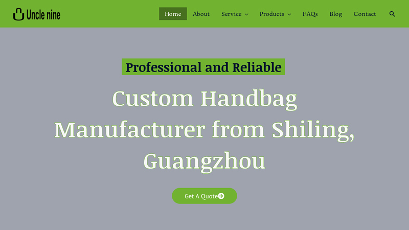 Custom Handbag Manufacturer, Shiling, Guangzhou - Uncle Nine Leather