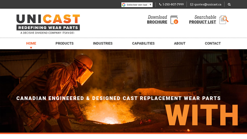 Unicast Wear Part Solutions - Cement, Mining, Aggregates, Coal, Valves