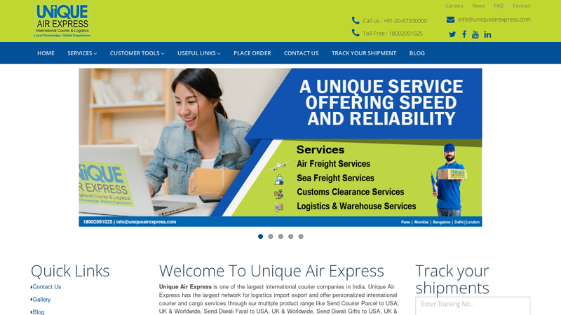 International Courier and Cargo Services, Send Courier Parcel to USA, UK & Worldwide, Send Diwali Faral to USA, UK & Worldwide, Send Diwali Gifts to USA, UK & Worldwide, International Courier Company, Unique Air Express