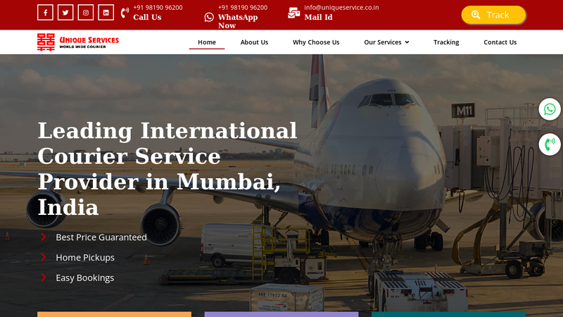 International Courier Services | International Shipping / Delivery Company in Mumbai: Unique Courier