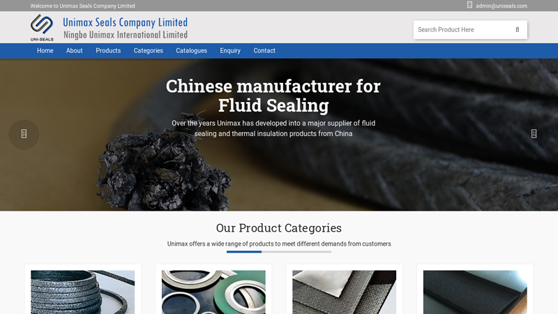 Fluid Sealing Products & Thermal Insulating Materials Manufacturers And Exporters China : Unimax Seals Company Limited