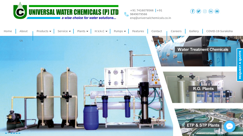 Water Treatment Chemicals Manufacturer