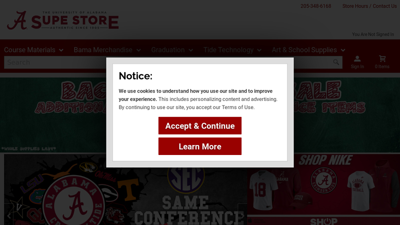 Welcome | University of Alabama Supply Store