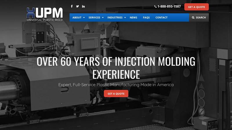 Plastic Injection Molding - Full-Service Custom Molding | Universal Plastic Mold