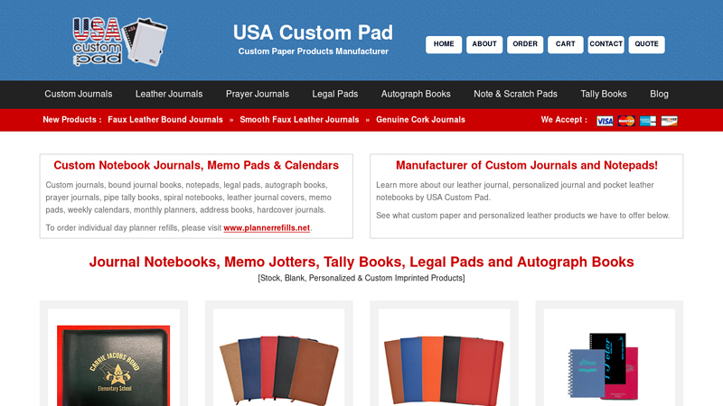 Buy Bulk Custom Journals, Notepads Wholesale | Usapad