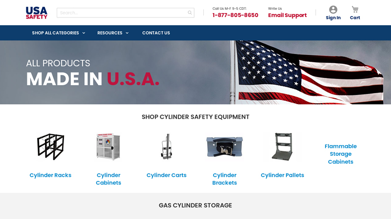 Gas Cylinder Storage & Handling Equipment - USAsafety.com