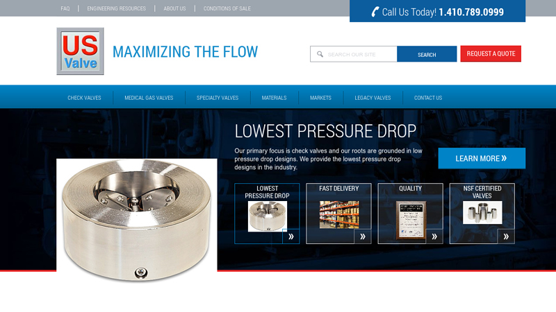 Check Valves, Ball Valves, & Low Pressure Valve Manufacturer | U.S. Valve Manufacturer