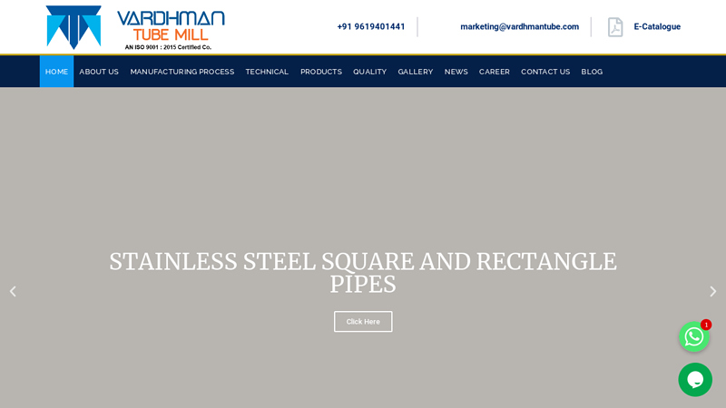 Stainless Steel Pipes & Tubes Manufacturers, Suppliers in Mumbai, India - Vardhman Tube Mill