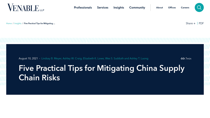 Image of Five Practical Tips for Mitigating China Supply Chain Risks