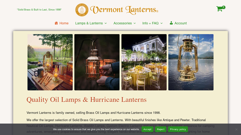 Oil Lamps & Hurricane Lanterns | Free Shipping Over $99 | Vermont Lanterns