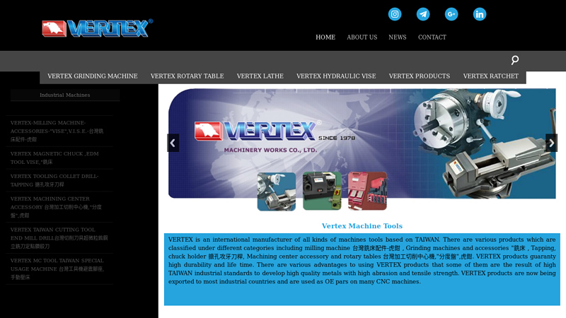 VERTEX MACHINE TOOLS | VERTEX TAIWAN