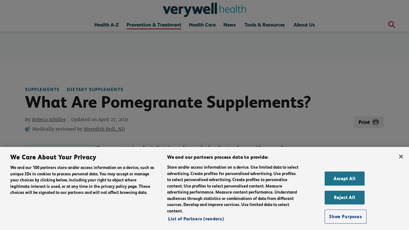 Image of Pomegranate Supplements: Benefits, Side Effects, and More