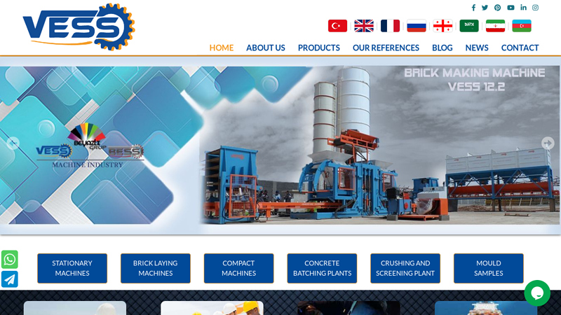 Block and Brick making machines and Concrete batching plants manufacturer - Vess Machine