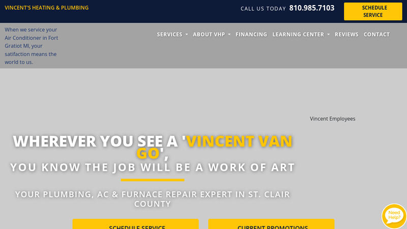 Plumbing & Furnace Repair Port Huron MI | Vincent