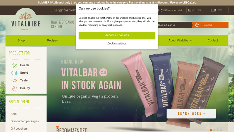 Vitalvibe.eu - Super foods and green foods in 100% organic quality - Vitalvibe