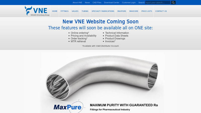 Sanitary Pipe Fittings, Valves, & Tubing | VNE Stainless