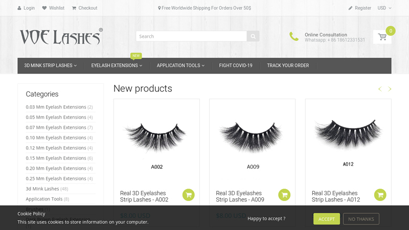 High Quality Eye Lashes Manufacturer and Supplier in USA, UK, Canada. C VOE Lashes