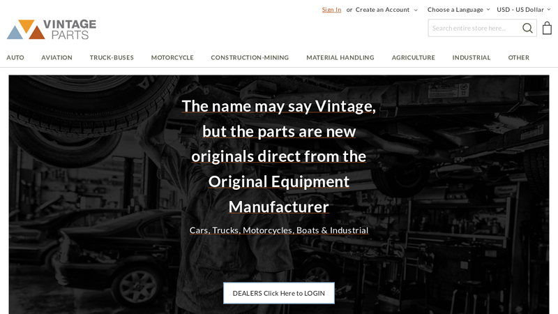 Vintage Parts | OEM Parts for Cars, Trucks, Motorcycles, Boats and Industrial Equipment