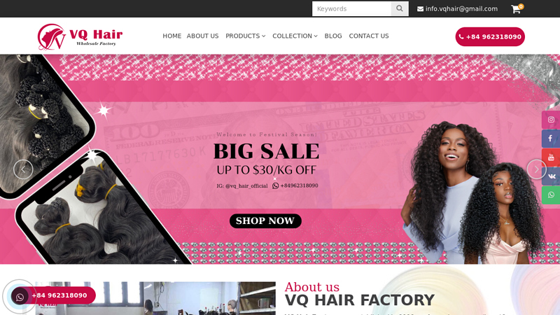 #1 Vietnamese Hair Factory - Wholesale Human Hair Weave, Virgin Hair Bundles | VQ Hair