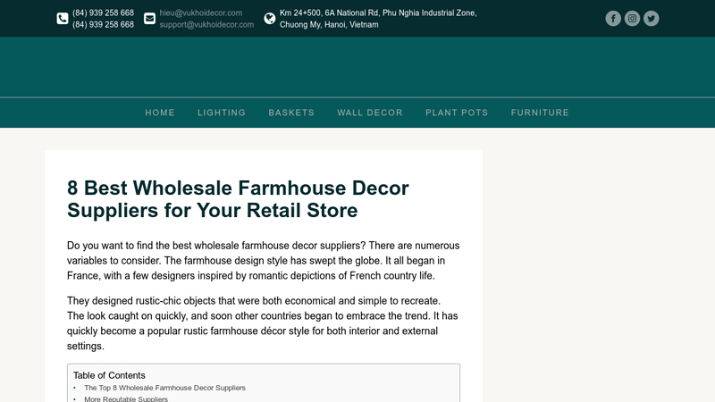 Image of 8 Best Wholesale Farmhouse Decor Suppliers for Your Retail Store