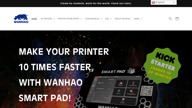 WANHAO is the global leading manufacturer of desktop 3D printer