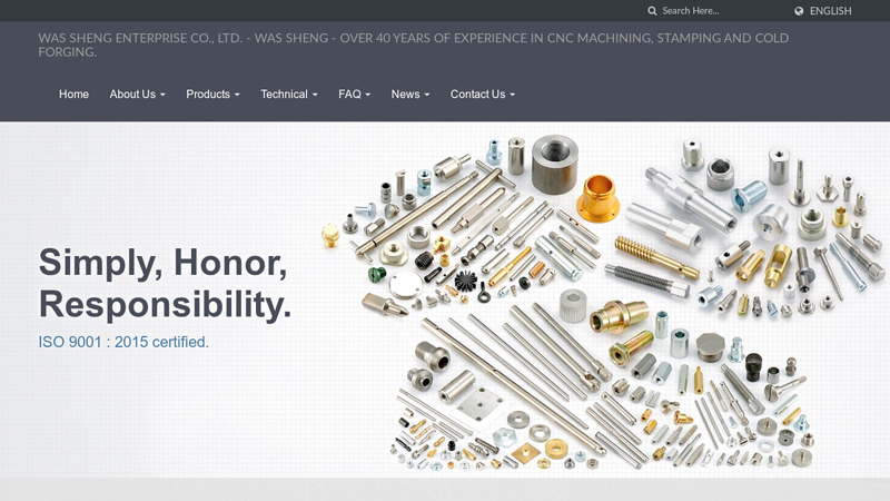 Mechanical Components | Machined Parts Manufacturers - WAS SHENG