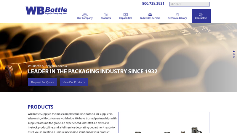 Glass and Plastic Packaging-Milwaukee, Wisconsin-WB Bottle Supply Company, Inc.