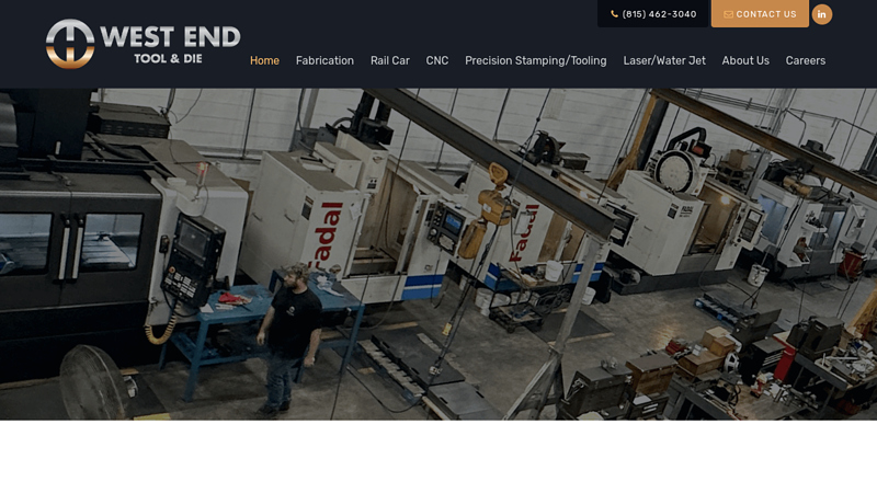 West End Tool & Die | metal stamping and waterjet specialists, dies, progressive, compound, pinch trim and draw