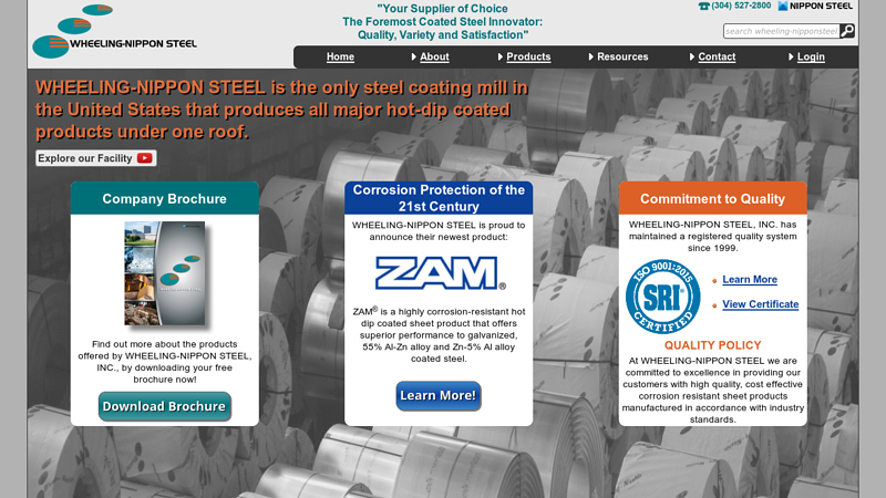 WHEELING-NIPPON STEEL - Producer of all major hot-dip coated steel products