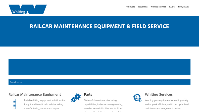 Railcar Equipment & Repair Services | Whiting