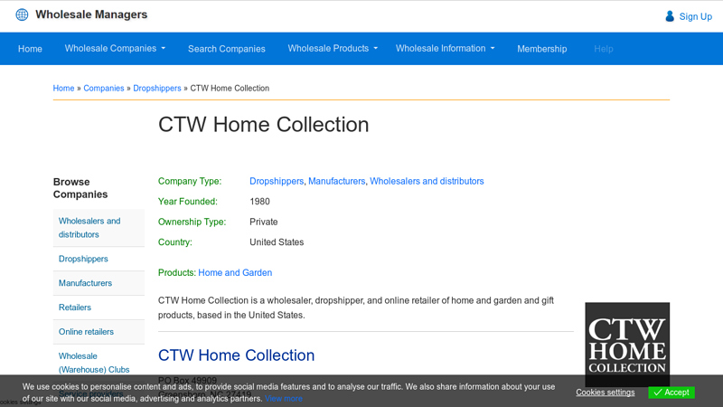 Image of CTW Home Collection | Company Profile