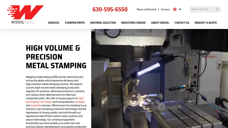 High Precision & Volume Metal Stamping - Metal Stamping Manufacturer | Wiegel